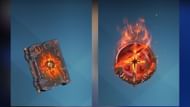 Orb of Avarice and Ancient Demon's Grimoire is the best weapon combos for Sung Jinwoo against bosses weak to the Fire element. (Image via Netmarble)